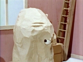 Screenshots from the 1962 Clokey Productions cartoon The Glob