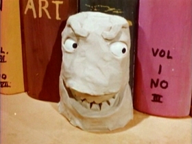 Screenshots from the 1962 Clokey Productions cartoon The Glob