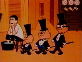 Screenshots from the 1962 Bagdasarian Productions cartoon Maria from Madrid