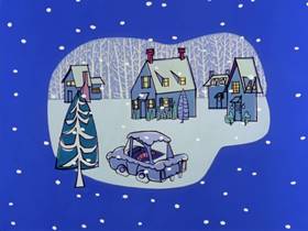 Screenshots from the 1962 Bagdasarian Productions cartoon The Chipmunk Song