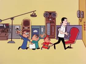 Screenshots from the 1962 Bagdasarian Productions cartoon The Chipmunk Song