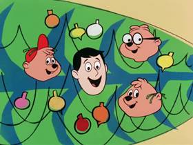 Screenshots from the 1962 Bagdasarian Productions cartoon The Chipmunk Song