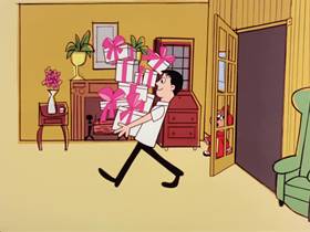 Screenshots from the 1962 Bagdasarian Productions cartoon The Chipmunk Song