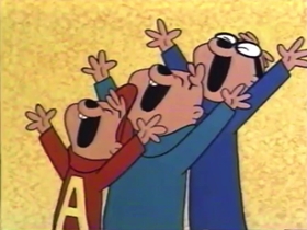 Screenshots from the 1962 Bagdasarian Productions cartoon The Band Played On