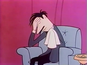 Screenshots from the 1962 Bagdasarian Productions cartoon  	This is Your Life, Clyde Crashcup!