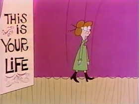 Screenshots from the 1962 Bagdasarian Productions cartoon  	This is Your Life, Clyde Crashcup!