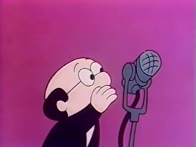 Screenshots from the 1962 Bagdasarian Productions cartoon  	This is Your Life, Clyde Crashcup!