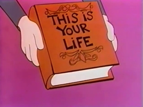 Screenshots from the 1962 Bagdasarian Productions cartoon  	This is Your Life, Clyde Crashcup!
