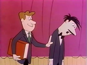 Screenshots from the 1962 Bagdasarian Productions cartoon  	This is Your Life, Clyde Crashcup!