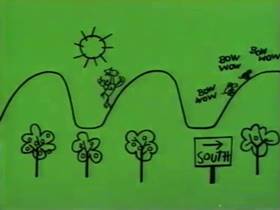 Screenshots from the 1962 Bagdasarian Productions cartoon Polly Wolly Doodle