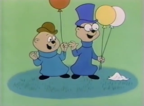 Screenshots from the 1962 Bagdasarian Productions cartoon  	While Strolling in the Park
