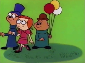 Screenshots from the 1962 Bagdasarian Productions cartoon  	While Strolling in the Park
