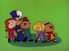Screenshots from the 1962 Bagdasarian Productions cartoon  	While Strolling in the Park
