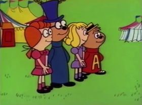 Screenshots from the 1962 Bagdasarian Productions cartoon  	While Strolling in the Park