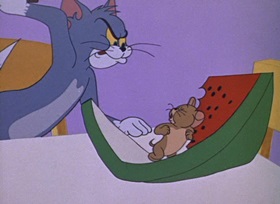 Screenshots from the 1962 MGM cartoon The Tom and Jerry Cartoon Kit
