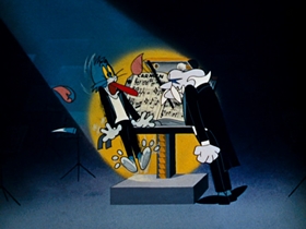 Screenshots from the 1962 MGM cartoon Carmen Get It!