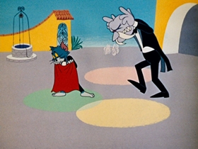 Screenshots from the 1962 MGM cartoon Carmen Get It!