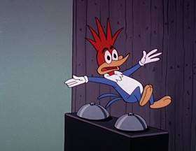 Screenshots from the 1962 Walter Lantz cartoon Room and Bored