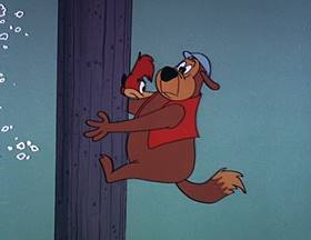 Screenshots from the 1962 Walter Lantz cartoon Room and Bored