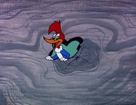 Screenshots from the 1962 Walter Lantz cartoon Room and Bored