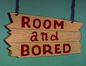 Screenshots from the 1962 Walter Lantz cartoon Room and Bored