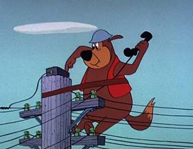 Screenshots from the 1962 Walter Lantz cartoon Room and Bored