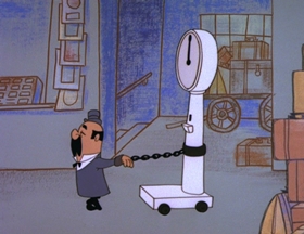 Screenshots from the 1962 Walter Lantz cartoon Phoney Express