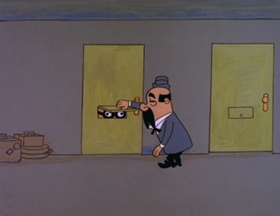 Screenshots from the 1962 Walter Lantz cartoon Phoney Express
