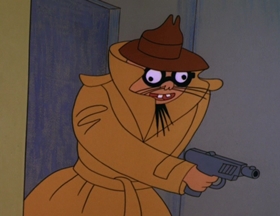 Screenshots from the 1962 Walter Lantz cartoon Phoney Express