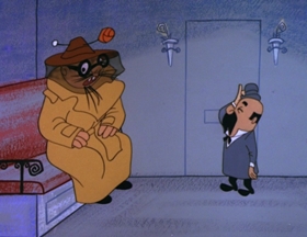 Screenshots from the 1962 Walter Lantz cartoon Phoney Express