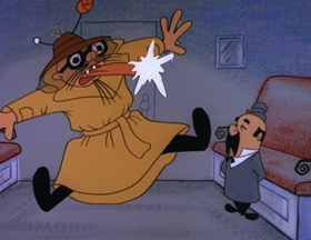 Screenshots from the 1962 Walter Lantz cartoon Phoney Express