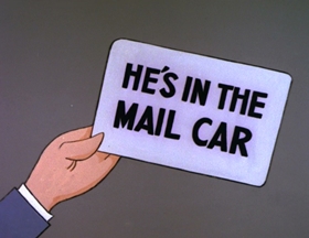 Screenshots from the 1962 Walter Lantz cartoon Phoney Express