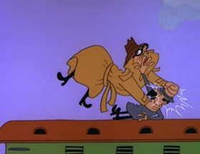 Screenshots from the 1962 Walter Lantz cartoon Phoney Express