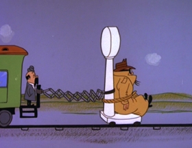 Screenshots from the 1962 Walter Lantz cartoon Phoney Express