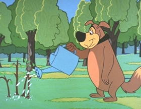 Screenshots from the 1962 Walter Lantz cartoon Careless Caretaker