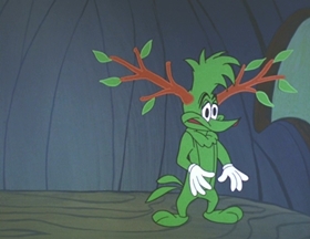 Screenshots from the 1962 Walter Lantz cartoon Careless Caretaker