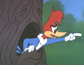 Screenshots from the 1962 Walter Lantz cartoon Careless Caretaker