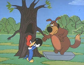 Screenshots from the 1962 Walter Lantz cartoon Careless Caretaker