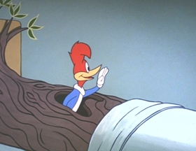 Screenshots from the 1962 Walter Lantz cartoon Careless Caretaker