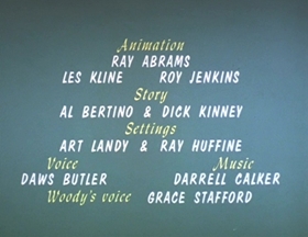 Screenshots from the 1962 Walter Lantz cartoon Careless Caretaker