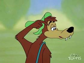 Screenshots from the 1962 Walter Lantz cartoon Little Woody Riding Hood