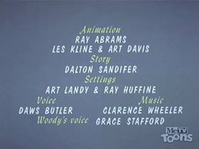 Screenshots from the 1962 Walter Lantz cartoon Little Woody Riding Hood