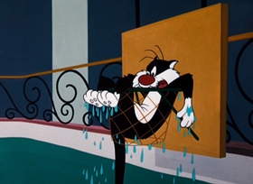 Screenshots from the 1962 Warner Bros. cartoon Fish and Slips