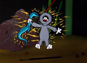 Screenshots from the 1962 Warner Bros. cartoon Fish and Slips