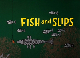 Screenshots from the 1962 Warner Bros. cartoon Fish and Slips