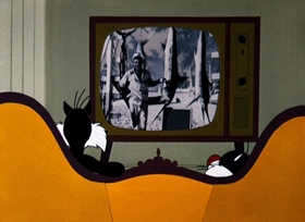 Screenshots from the 1962 Warner Bros. cartoon Fish and Slips