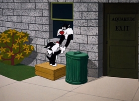 Screenshots from the 1962 Warner Bros. cartoon Fish and Slips