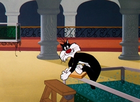 Screenshots from the 1962 Warner Bros. cartoon Fish and Slips