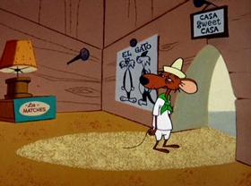 Screenshots from the 1962 Warner Bros. cartoon Mexican Boarders