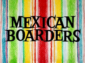 Screenshots from the 1962 Warner Bros. cartoon Mexican Boarders